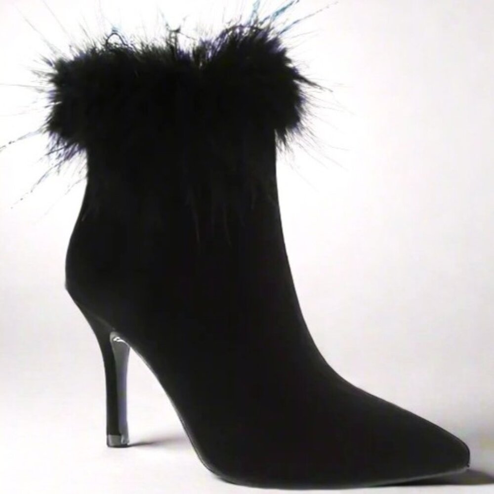 NWT Suede Fur Boots